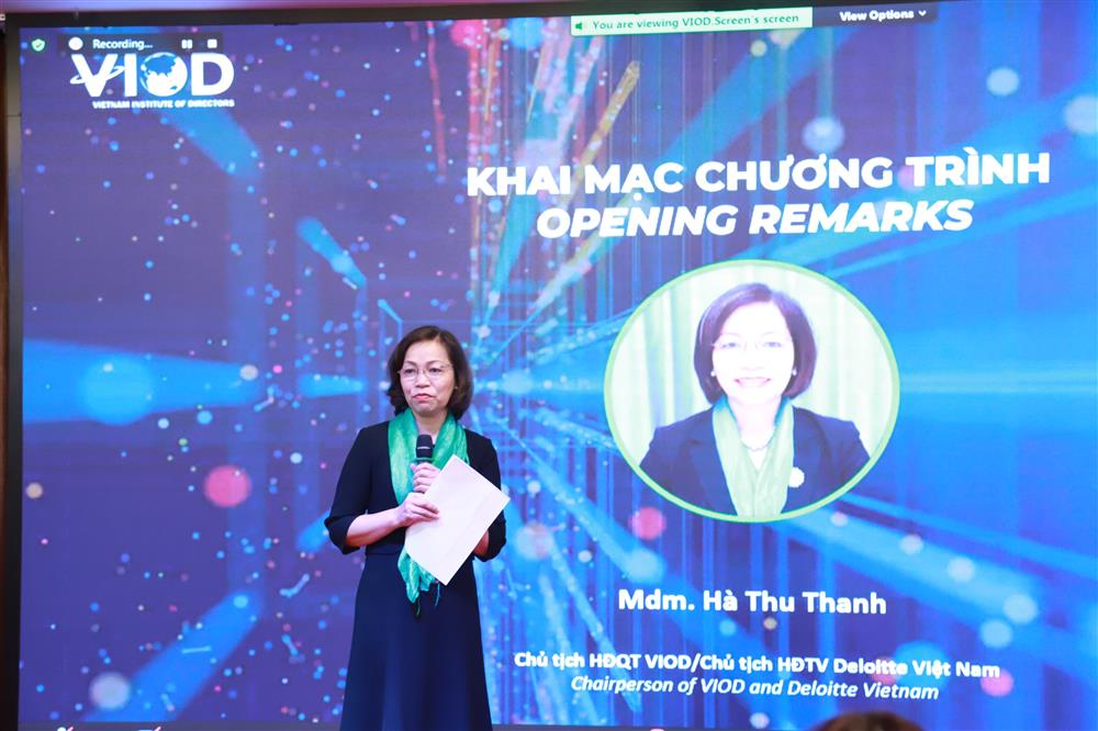 Bà Hà Thu Thanh, Chủ tịch HĐQT VIOD và Chủ tịch HĐTV Deloitte Việt Nam.